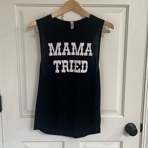 Mama Tried Tank, Great Condition, SZ Large, Black